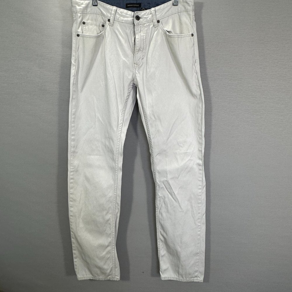 Banana Republic Men's Straight Jeans - Light Gray